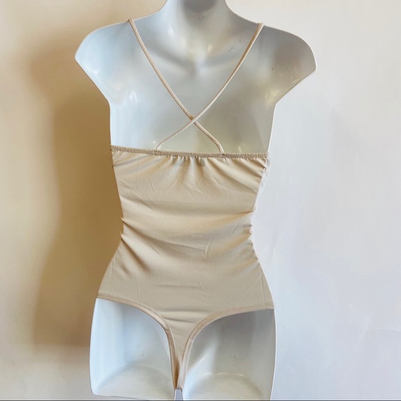 Cream/ Black Lace Bodysuit - Picture 3 of 5